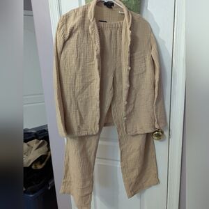 J. Crew Tan Pantsuit XS